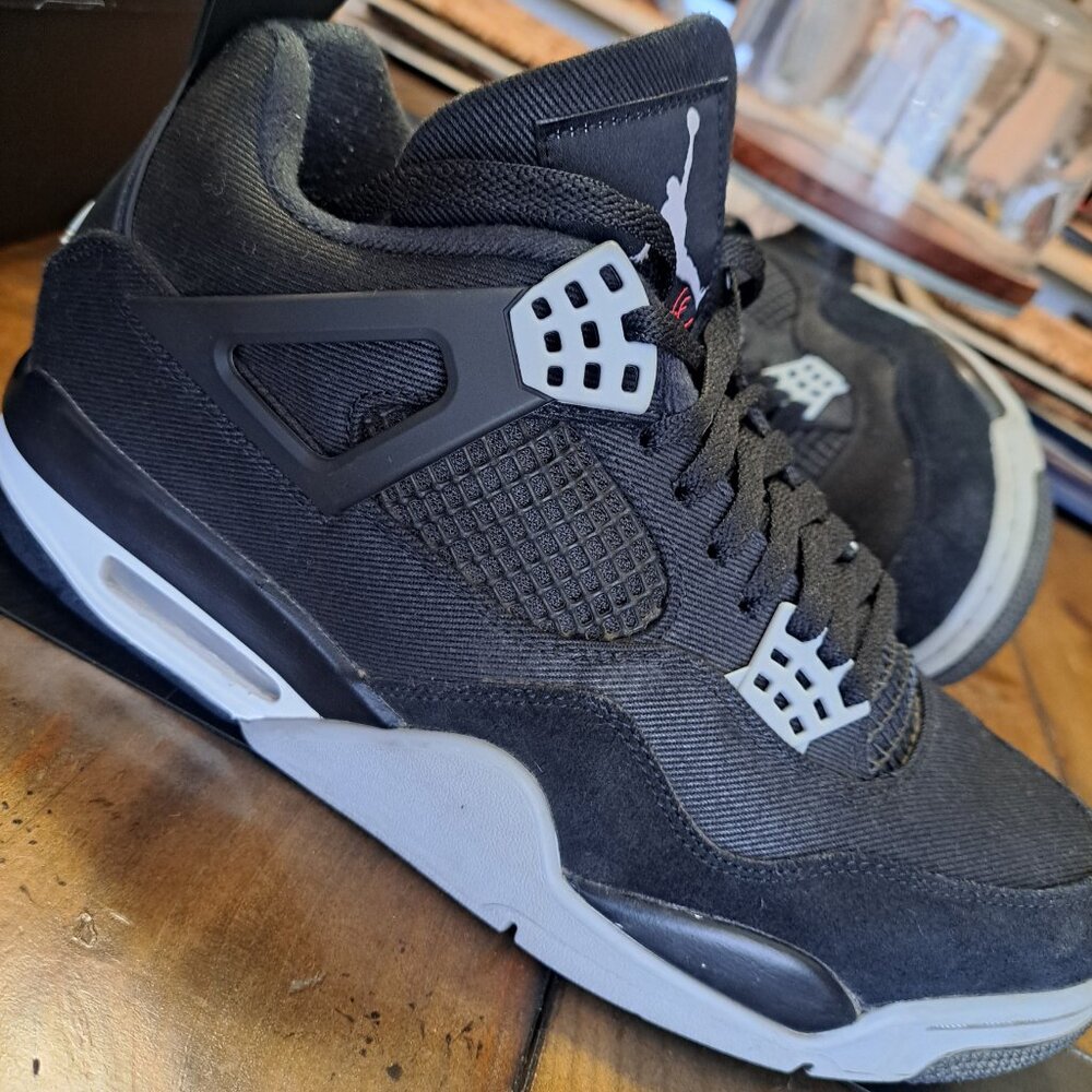 SOLD: Pre owned Jordan Retro 4 Black Canvas